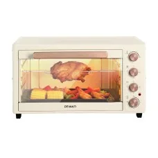 Devanti 60L Convection Oven 2000W Portable Electric Oven Rotisserie Cream Gold 100–250°C Temperature