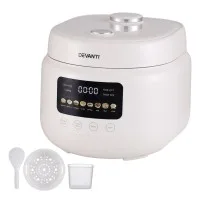 Devanti 3L Rice Cooker 8-in-1 Multi Cooker with 24-Hour Timer Off-White