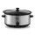 Devanti 6.5L Slow Cooker Electric Multi Cooker Oval Stoneware 3 Heat Settings Keep Warm Silver 240W Multi