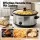 Devanti 6.5L Slow Cooker Electric Multi Cooker Oval Stoneware 3 Heat Settings Keep Warm Silver 240W Multi