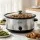 Devanti 6.5L Slow Cooker Electric Multi Cooker Oval Stoneware 3 Heat Settings Keep Warm Silver 240W Multi