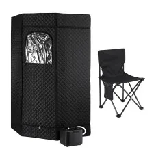 Devanti Portable Steam Sauna Tent 1000W 3L Steamer Full Body Home SPA with Chair and UV Atomiser 54℃