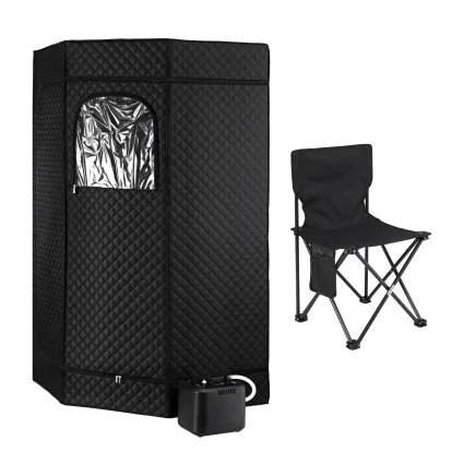 Devanti Portable Steam Sauna Tent 1000W 3L Steamer Full Body Home SPA with Chair and UV Atomiser 54℃