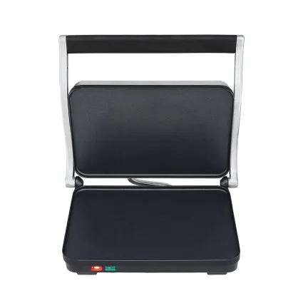 Devanti 3-in-1 Sandwich Maker: 1000W Steak Grill, Non-Stick Plates, Adjustable Height, Stainless Steel, Compact Design