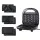 Devanti 3-in-1 Sandwich Waffle Panini Press Grill 850W - Stainless Steel, Non-Stick, Space-Saving Design & Easy Cleanup