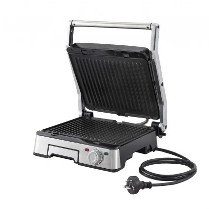 Devanti 2000W 3-in-1 Panini Press Grill Sandwich Maker 4 Slice 180° Open Non-Stick Removable Plates