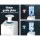 Devanti Water Cooler Dispenser, Metal & Plastic, White, 27x30x86.5cm, Hot & Cold Taps, Child-Lock, Storage Cabinet
