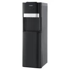 Devanti 3 Tap Bottom Loading Water Cooler Dispenser Chiller Hot Cold Normal Stainless Steel Black 3 Temperatures