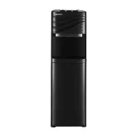 Devanti Water Cooler Dispenser, Plastic/Stainless Steel, Black, 31x34x104cm, Bottom Load, Hot/Cold/Warm, Child-Lock