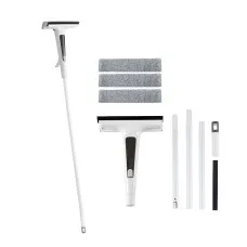 Giantz 136cm Extendable Window Cleaner with Spray Tank 3 Microfibre Pads 30cm Squeegee for Home Car Mirrors