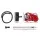 Devanti 2200W Bagless Vacuum Cleaner, Red, Multi-Cyclonic System, HEPA Filter, Adjustable Suction Power
