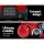 Devanti 2200W Bagless Vacuum Cleaner, Red, Multi-Cyclonic System, HEPA Filter, Adjustable Suction Power