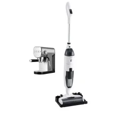 Cordless Wet Dry Vacuum Mop with 20 Bar Espresso Coffee Machine Home Combo Devanti Brand Bundle 20 Bar