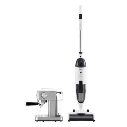 Cordless Wet Dry Vacuum Mop and 20 Bar Espresso Machine Duo with Milk Frother Devanti - Home Appliance Set