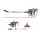 Devanti 450W Corded Stick Vacuum, Handheld Convertible, 15000Pa Suction, Lightweight, Red/Silver, 4m Cable