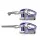 Devanti 150W Cordless Stick Vacuum Cleaner - Bagless, 160° Swivel, HEPA Filter, 25min Run Time, Purple, Grey