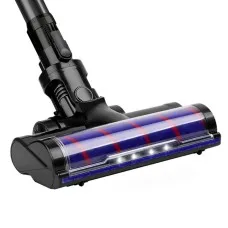 Devanti Motorised Roller Brush Head for Cordless Vacuum - LED, Anti-Static, Tangle-Free, Pivoting, 24.5x29x6cm