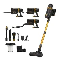 DEVANTI Cordless Stick Vacuum Cleaner 4-in-1 30000Pa 1.5L 500W Brushless Motor with LED Floor Head Gold