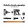 Devanti Stick Vacuum Cleaner Bagless Cordless 150W Gold, HEPA Filter, 2-Speed, Lightweight, 35min Runtime, 0.6L