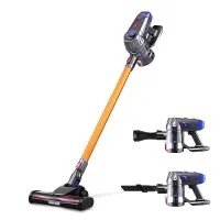 Devanti Stick Vacuum Cleaner Bagless Cordless 150W Gold, HEPA Filter, 2-Speed, Lightweight, 35min Runtime, 0.6L