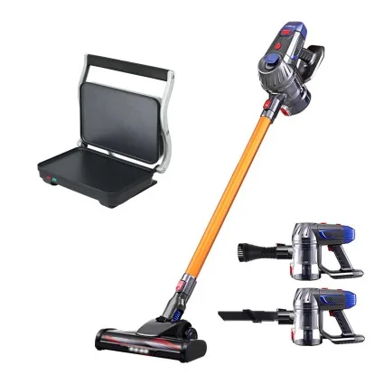 Devanti K7 Cordless Stick Vacuum Cleaner and 3 in 1 1000W Sandwich Maker Panini Press Combo Set
