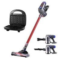 Devanti K7 Cordless Stick Vacuum 10000Pa with HEPA Filter and 3‑in‑1 850W Sandwich Maker Combo Pack
