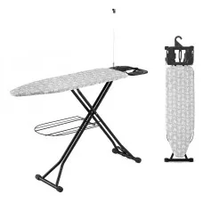 Artiss Foldable Ironing Board with Iron Rest Heavy-Duty Steel Frame Adjustable 7 Heights Compact Storage