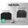 Alpha Eggshell Acoustic Foam Panels, High-Density Soundproofing, 50x50x5cm, Black, Set of 20, Noise Absorption