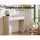 Artiss Console Table with Storage Drawer, White & Pine, 100x35x80cm, Scandinavian Style, Easy Assembly