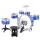 Keezi 11-Piece Kids Drum Set in Blue - Non-Toxic, EN71 Certified, Easy Assembly, Ages 3+, Includes Seat & Drum Sticks