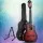 Alpha 34 Inch Classical Guitar, Laminated Linden Body, Red, Beginner Set with Stand, Bag, Picks, Strings & Capo