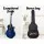 Alpha 38 Inch Acoustic Guitar, Wooden Body, Steel Strings, Full Size, Blue, w/ Stand, Strap, Bag, Capo & Extras