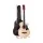 Alpha Acoustic Guitar, 38 Inch, Laminated Linden, Wood Finish, Steel Strings, Includes Stand, Strap, Bag, Capo, Picks