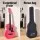 Alpha 38 Inch Acoustic Guitar Steel String Full Size Pink with Stand Carry Bag and Accessories