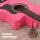 Alpha 38 Inch Acoustic Guitar Steel String Full Size Pink with Stand Carry Bag and Accessories