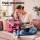 Alpha 38 Inch Acoustic Guitar Folk Cutaway Steel String Right Handed Pink With Carry Bag Gloss Finish