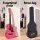 Alpha 38 Inch Acoustic Guitar Folk Cutaway Steel String Right Handed Pink With Carry Bag Gloss Finish