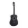 Alpha 38 Inch Full Size Classical Cutaway Nylon String Acoustic Guitar Black Gloss Basswood Construction