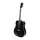 Alpha 41 Inch Acoustic Guitar, Laminated Linden Body, Black, Steel Strings, Dreadnought, with Stand & Accessories