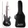 Alpha Electric Guitar, Poplar Body, 41 Inch, Black, Skull Pattern, Humbucker Pickups, Strat-Style, Beginner Friendly