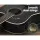 Alpha Professional Acoustic Guitar, Laminated Linden, 41 Inch, Black, 5-Band EQ, Electric Output, Cutaway, w/ Stand