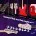Alpha 47 Inch Electric Guitar Kit Glossy Red Basswood Body Maple Neck 21 Fret with 40W Amp Stand and Accessories