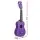 Alpha 21 Inch Soprano Ukulele Purple Gloss Basswood Beginner Acoustic 12 Frets Nylon Strings Lightweight Carry Bag