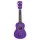 Alpha 21 Inch Soprano Ukulele Purple Gloss Basswood Beginner Acoustic 12 Frets Nylon Strings Lightweight Carry Bag