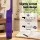 Alpha 21 Inch Soprano Ukulele Purple Gloss Basswood Beginner Acoustic 12 Frets Nylon Strings Lightweight Carry Bag