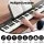 Alpha 88 Key Foldable Electronic Piano Digital Keyboard with Bluetooth MIDI and Rechargeable Battery Black