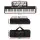 Alpha 61-Key Foldable Electronic Piano Keyboard, Touch-Sensitive, Black, Bluetooth, MIDI-USB, w/ Mic & Sustain Pedal