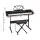 Alpha 61-Key Electronic Piano Keyboard with Stand & Stool, Black - Digital Electric Instrument with 255 Rhythms
