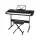 Alpha 61-Key Electronic Piano Keyboard with Stand & Stool, Black - Digital Electric Instrument with 255 Rhythms