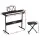 Alpha 61-Key Electronic Piano Keyboard, Black, 91cm, Touch-Sensitive, Stand & Stool, 300 Rhythms, 430 Timbres